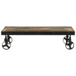 Vidaxl table basse roulettes bois de récupération massif 100x55x26 cm Vidaxl table basse roulettes bois de récupération massif 100x55x26 cm