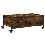 Vidaxl table basse avec roulettes chêne fumé bois d'ingénierie Vidaxl table basse avec roulettes chêne fumé bois d'ingénierie