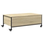 Vidaxl table basse avec roulettes ch�ne sonoma bois d'ing�nierie