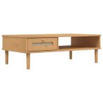 Vidaxl table basse senja aspect rotin marron 100x55x33 cm bois massif Vidaxl table basse senja aspect rotin marron 100x55x33 cm bois massif