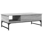 Vidaxl table basse sonoma gris 100x50x35 cm bois d'ingénierie et métal Vidaxl table basse sonoma gris 100x50x35 cm bois d'ingénierie et métal