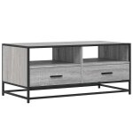Vidaxl table basse sonoma gris 100x50x45 cm bois d'ing�nierie et m�tal