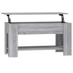 Vidaxl table basse sonoma gris 101x49x52 cm bois d'ing�nierie