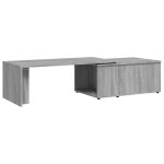Vidaxl table basse sonoma gris 150x50x35 cm bois d'ing�nierie