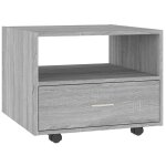 Vidaxl table basse sonoma gris 55x55x40 cm bois d'ing�nierie