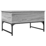 Vidaxl table basse sonoma gris 70x50x40 cm bois d'ingnierie et mtal