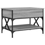 Vidaxl table basse sonoma gris 70x50x50 cm bois d'ingénierie et métal Vidaxl table basse sonoma gris 70x50x50 cm bois d'ingénierie et métal