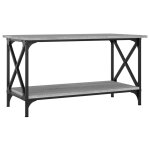 Vidaxl table basse sonoma gris 80x45x45 cm bois d'ing�nierie et fer