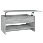 Vidaxl table basse sonoma gris 80x50x40 cm bois d'ingnierie