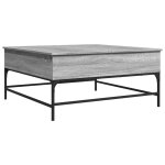 Vidaxl table basse sonoma gris 95x95x45 cm bois d'ingnierie et mtal
