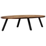 Vidaxl table basse teck recyclé massif ovale 120x60x30 cm Vidaxl table basse teck recyclé massif ovale 120x60x30 cm