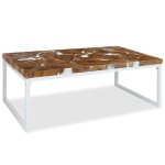 Vidaxl table basse teck r�sine 110x60x40 cm