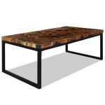 Vidaxl table basse teck résine 110x60x40 cm Vidaxl table basse teck résine 110x60x40 cm