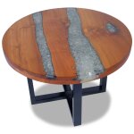 Vidaxl table basse teck résine 60 cm Vidaxl table basse teck résine 60 cm