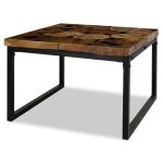 Vidaxl table basse teck résine 60x60x40 cm Vidaxl table basse teck résine 60x60x40 cm