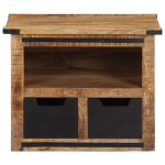 Vidaxl table basse avec tiroirs 50x50x40 cm bois de manguier massif