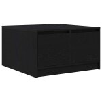 Vidaxl table basse avec tiroirs chêne noir 70, 5x70x40 cm Vidaxl table basse avec tiroirs chêne noir 70, 5x70x40 cm