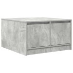 Vidaxl table basse avec tiroirs gris b�ton 70, 5x70x40 cm