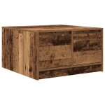 Vidaxl table basse avec tiroirs vieux bois 70, 5x70x40 cm