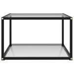 Vidaxl table basse transparent 60x60x35 cm verre tremp�