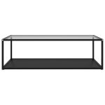 Vidaxl table basse transparent et noir 120x60x35 cm verre tremp�