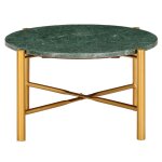 Vidaxl table basse vert 60x60x35 cm pierre vritable et texture marbre