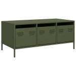 Vidaxl table basse vert olive 101, 5x50x43, 5 cm acier lamin� � froid