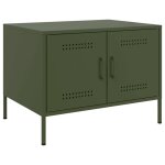 Vidaxl table basse vert olive 68x50x50, 5 cm acier