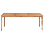 Vidaxl table batavia 200x100x75 cm bois de teck massif