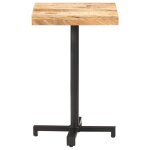 Vidaxl table de bistro carr�e 50x50x75 cm bois de manguier brut