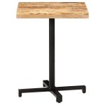 Vidaxl table de bistro carre 60x60x75 cm bois de manguier brut