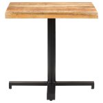 Vidaxl table de bistro carr�e 80x80x75 cm bois de manguier brut