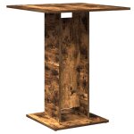 Vidaxl table de bistro chne fum 60x60x75 cm bois d'ingnierie