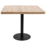 Vidaxl table de bistro marron clair 80x80 cm mdf
