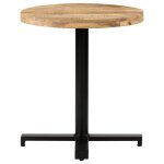 Vidaxl table de bistro ronde 70x75 cm bois de manguier brut