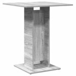 Vidaxl table de bistro sonoma gris 60x60x75 cm bois d'ingnierie