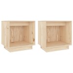 Vidaxl tables de chevet 2 pcs 40x30x40 cm bois de pin solide