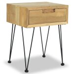 Vidaxl tables de chevet 2 pcs 40x30x50 cm teck massif