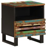 Vidaxl tables de chevet 2 pcs 40x34x46 cm bois massif de rcupration