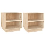 Vidaxl tables de chevet 2 pcs 40x34x40 cm bois de pin solide