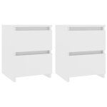 Vidaxl tables de chevet 2 pcs blanc 30x30x40 cm bois d'ing�nierie