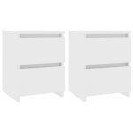 Vidaxl tables de chevet 2 pcs blanc 30x30x40 cm bois d'ing�nierie