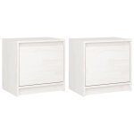 Vidaxl tables de chevet 2 pcs blanc 40x30, 5x40 cm bois de pin massif