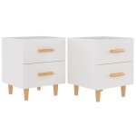 Vidaxl tables de chevet 2 pcs blanc 40x35x47, 5 cm Vidaxl tables de chevet 2 pcs blanc 40x35x47, 5 cm