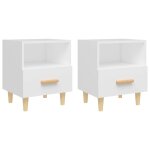 Vidaxl tables de chevet 2 pcs blanc 40x35x47 cm