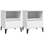 Vidaxl tables de chevet 2 pcs blanc 40x35x50 cm