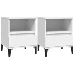 Vidaxl tables de chevet 2 pcs blanc 40x35x50 cm