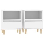 Vidaxl tables de chevet 2 pcs blanc 40x35x50 cm