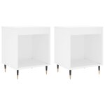 Vidaxl tables de chevet 2 pcs blanc 40x35x50 cm bois d?ing�nierie