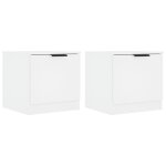Vidaxl tables de chevet 2 pcs blanc 40x39x40 cm